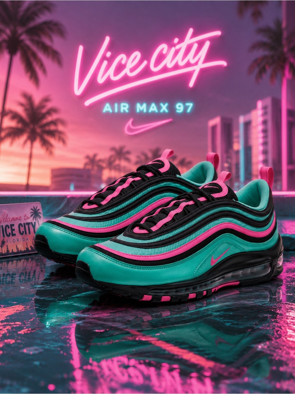 Nike Air Max 97 South Beach Hyper Turquoise Vice City